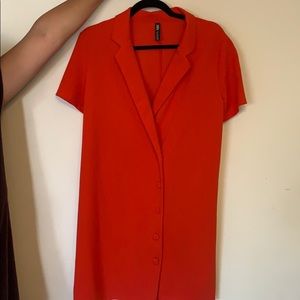 Zara Short Red Blazer Dress